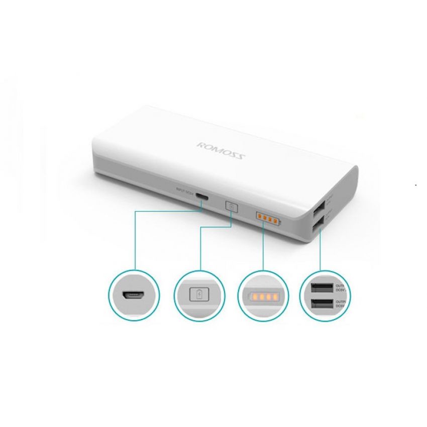Pin sạc dự phòng Romoss Sense 4 10.400mAh Pin sạc dự phòng Romoss Sense 4 10.400mAh