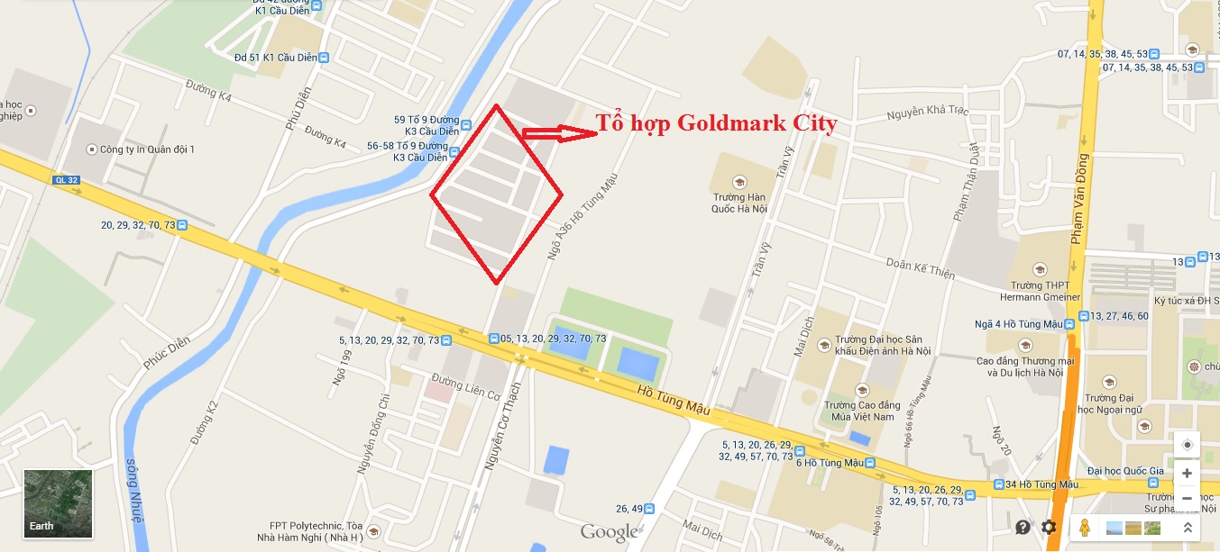 Vị trí dự án Goldmark city 136 hồ tùng mậu vị trí dự án Goldmark city 136 hồ tùng mậu