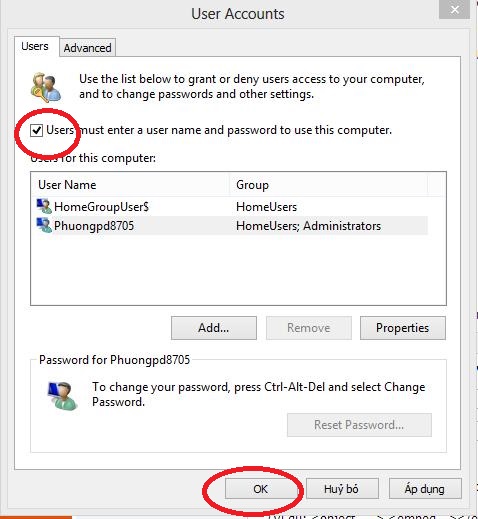 Gỡ bỏ mật khẩu truy nhập máy tính
