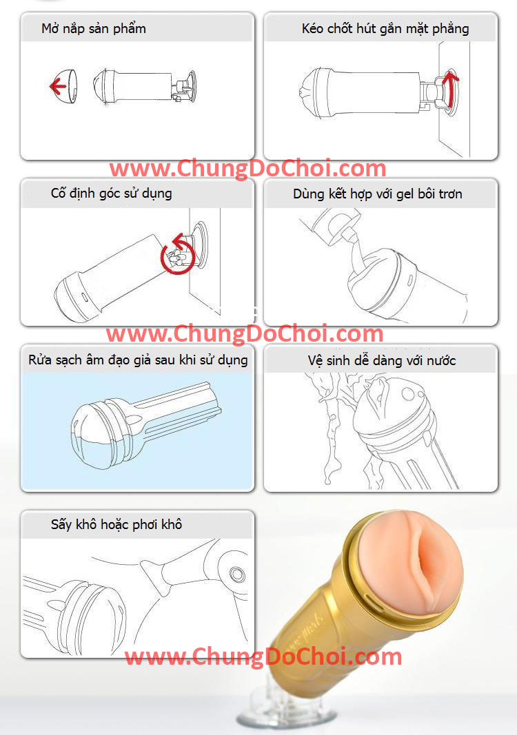 Cách sử dụng và vệ sinh sản phẩm âm đạo giả Spider Golden Cup Cách sử dụng và vệ sinh sản phẩm âm đạo giả Spider Golden Cup