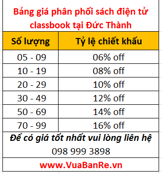 chiết khấu trực tiếp khi mua sách giáo khoa điện tử classbook chiết khấu trực tiếp khi mua sách giáo khoa điện tử classbook