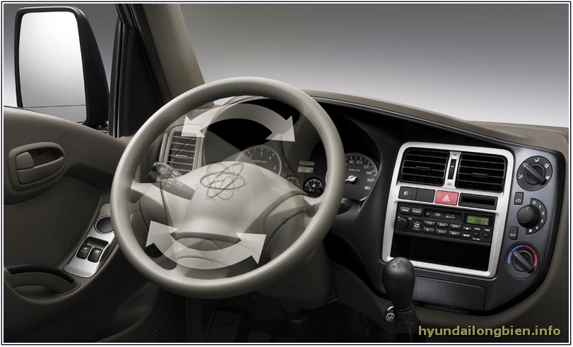 Hyundai H100 - Vô lăng gật gù chỉnh cơ