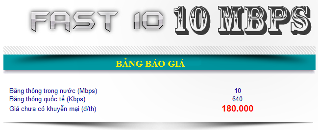 FTTH Fast10 10Mbps FTTH Fast10 10Mbps