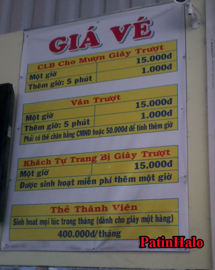 giá vé patin gia ve patin