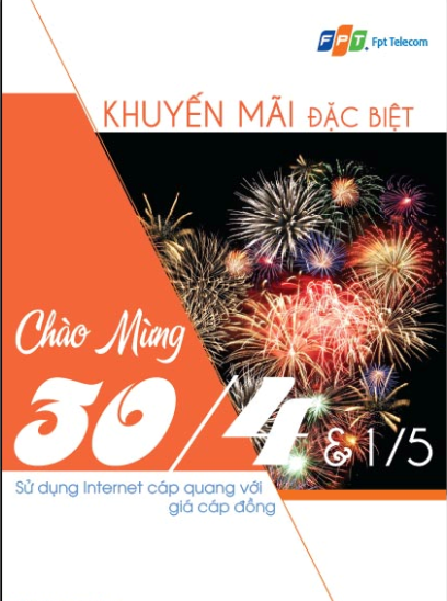 Khuyến mãi chào mừng 30/4 & 1/5 Tặng 50% phí hòa mạng cho KH đăng ký mới Khuyến mãi chào mừng 30/4 & 1/5 Tặng 50% phí hòa mạng cho KH đăng ký mới