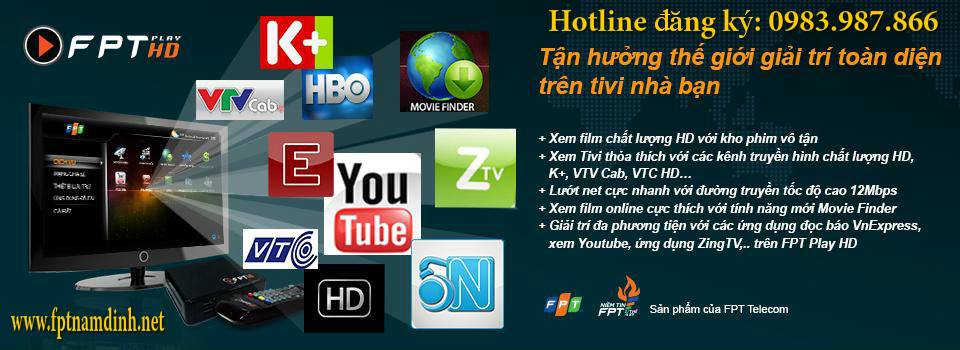 Truyền hình cáp fpt play hd nam định Truyền hình cáp fpt play hd nam định