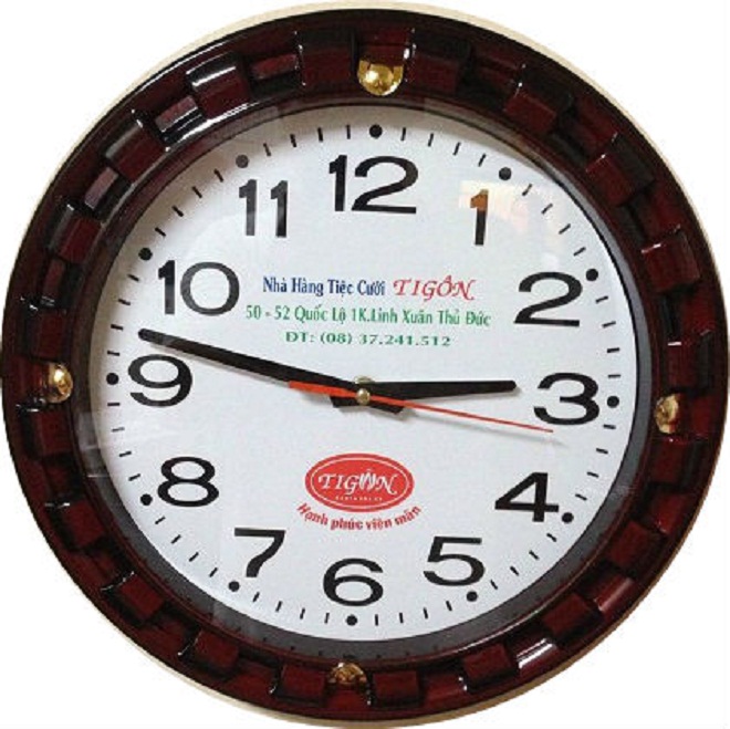 đồng hồ treo tường quà tặng quảng cáo | quảng cáo đồng hồ treo tường