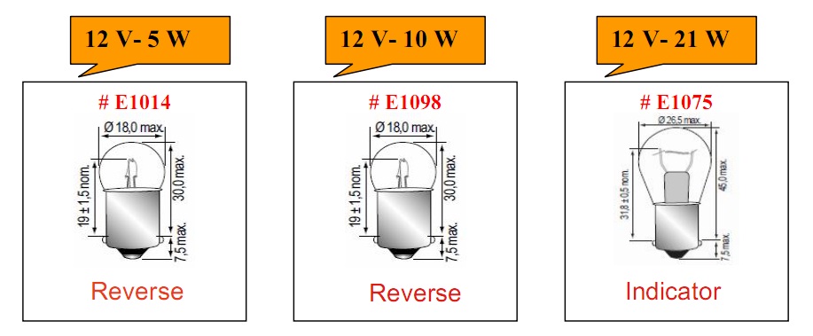 Bóng đèn tròn loại 12V chuyên dùng cho xe nâng hàng