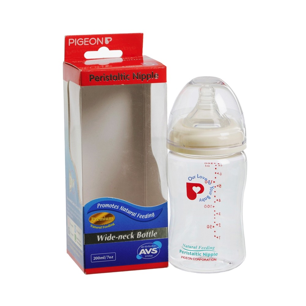 Bình sữa pigeon cổ rộng treamline Binh sua pigeon co rong treamline