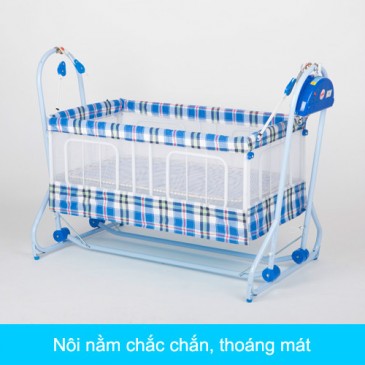 Nôi điện tự động, nôi giường 2 tầng Long Hưng 2 Noi giuong Long Hung