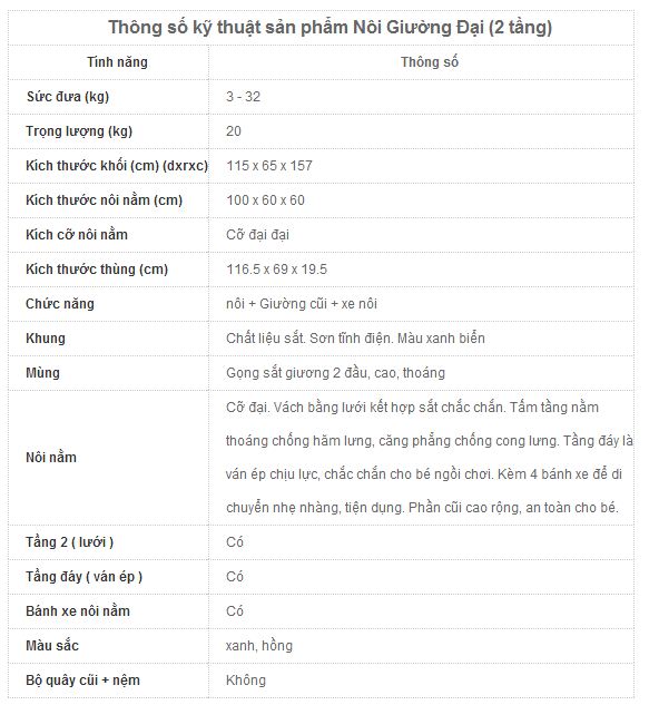 Nôi điện tự động, nôi giường đại 2 tầng Long Hưng 7 Noi giuong dai 2 tang Long Hung