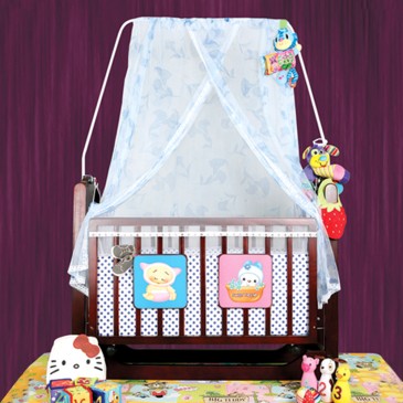Nôi gỗ đại Juno 2 tầng Long Hưng màu cánh gián 1 Noi go dai 2 tang Juno mau canh gian Long Hung