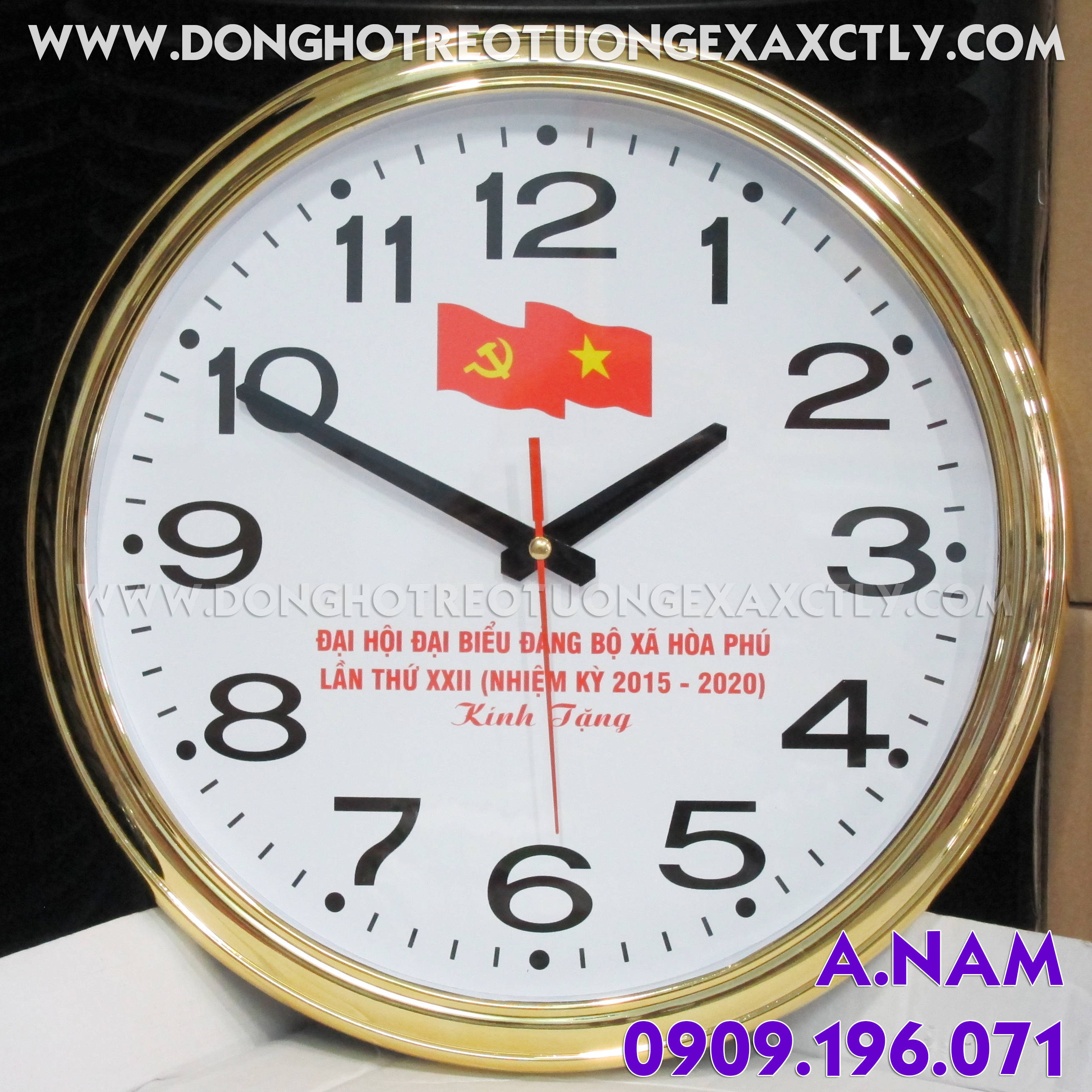 đồng hồ treo tường Đại hội đảng Xã Hòa Phú