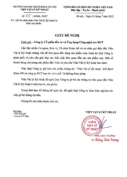 giấy đề nghị chấm dứt sx hàng giả hàng nhái