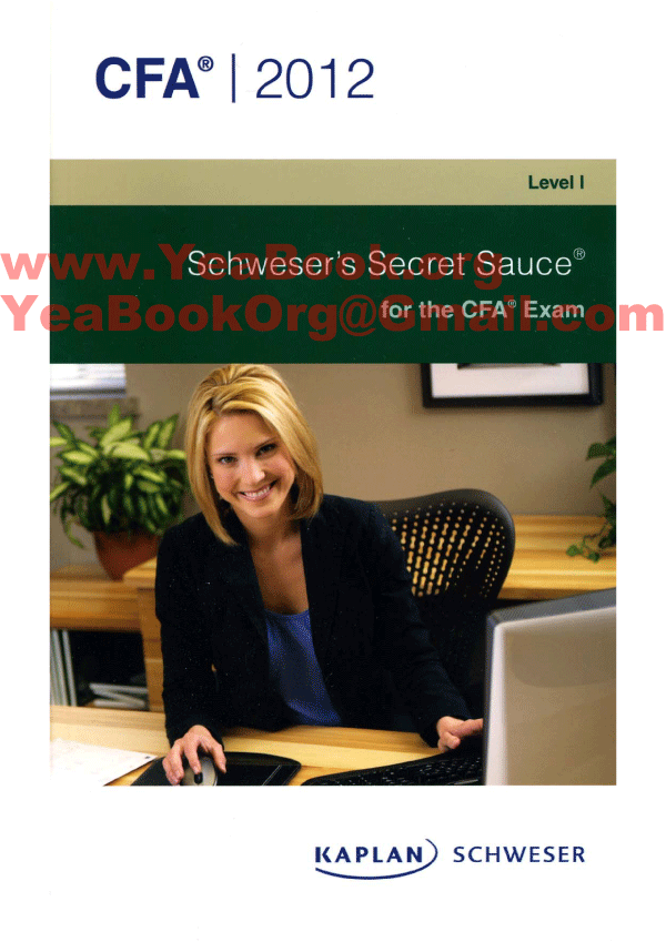Sách CFA  Level 1 2012 Schweser Secret Sauce 