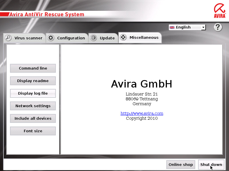 Avira AntiVir Rescue System - Đĩa cứu hộ máy tính Đĩa cứu hộ máy tính - AntiVir Rescue System
