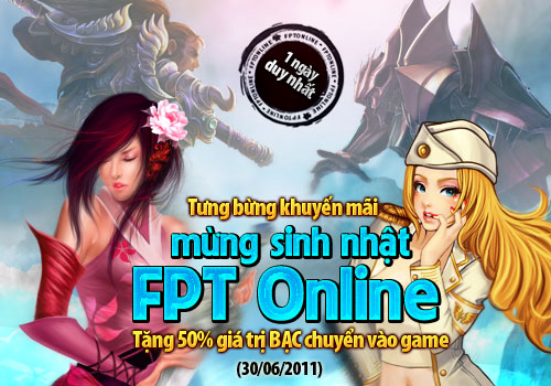 Khuyến mãi Ngày Vàng Mừng Sinh Nhật FPT Online Khuyến mãi Ngày Vàng Mừng Sinh Nhật FPT Online