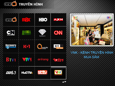 OneTV bổ sung 3 kênh truyền hình OneTV bổ sung 3 kênh truyền hình