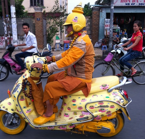 Sư già “diện” thời trang dạo phố Sư già “diện” thời trang dạo phố