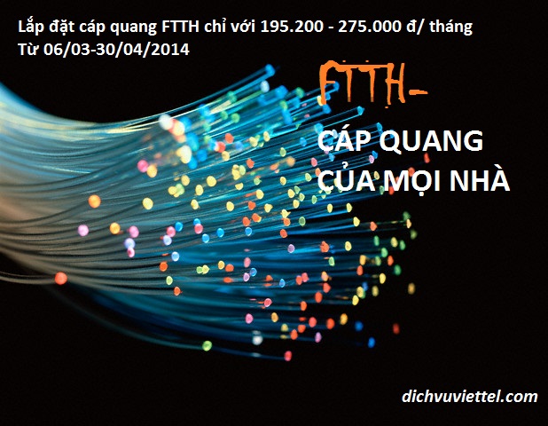 Sử dụng cáp quang Viettel chỉ từ 192.500đ / tháng Sử dụng cáp quang Viettel chỉ từ 192.500đ / tháng