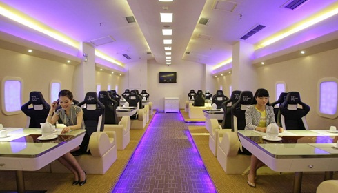 Cận cảnh nhà hàng mô phỏng siêu máy bay A380